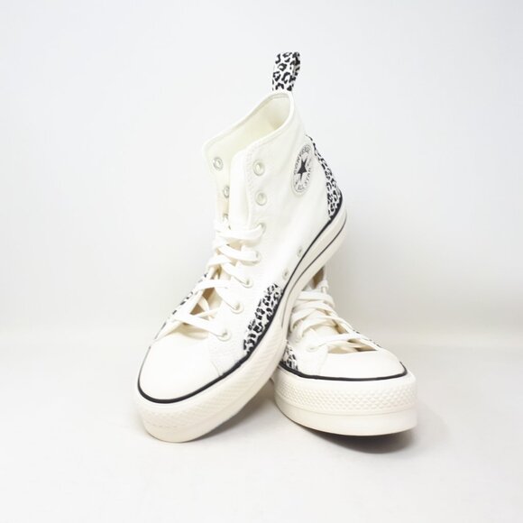 Converse Chuck Taylor Lift Platform Hi Animalier White Womens 10.5 Shoe Sneaker - Picture 11 of 12